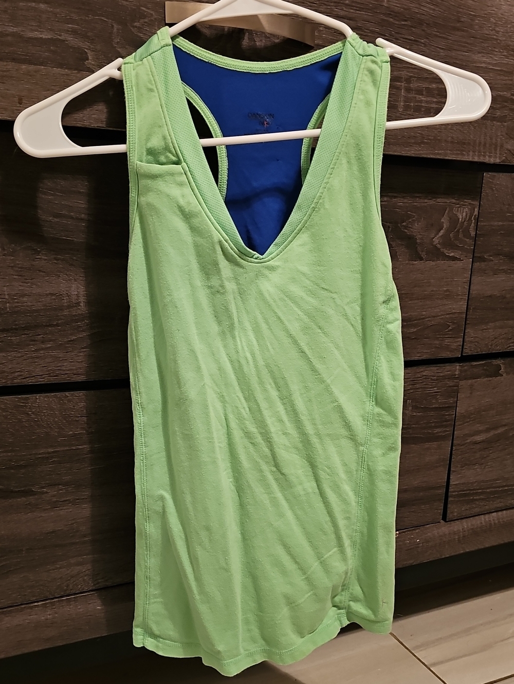 V-Neck Athletic Tank Top - Lime Green